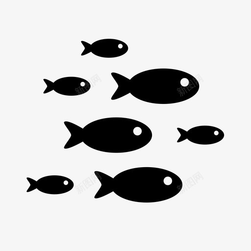 鱼群群团结图标svg_新图网 https://ixintu.com 团结 海底 群 鱼群