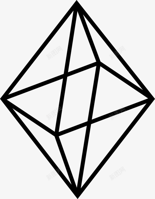 几何学几何图形数学图标svg_新图网 https://ixintu.com 八面体 几何八面体几何形状数学 几何图形 几何学 数学