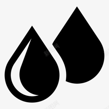 水滴油滴雨滴图标图标