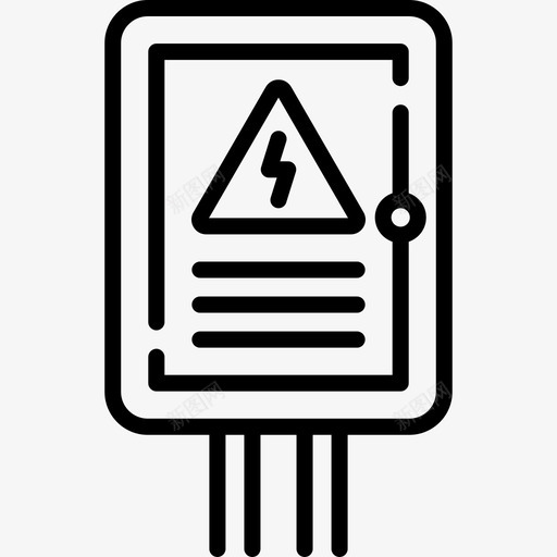 电气面板电工工具和元件3线性图标svg_新图网 https://ixintu.com 电工工具和元件3 电气面板 线性