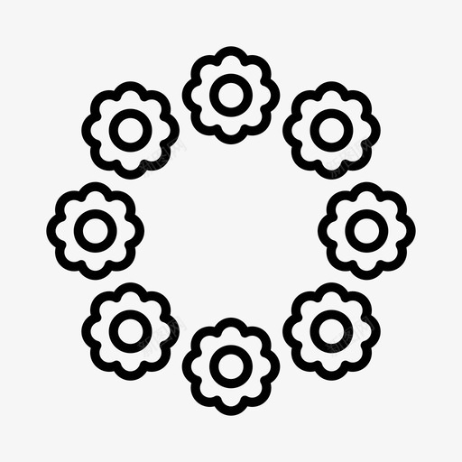 鲜花仪式花冠图标svg_新图网 https://ixintu.com 仪式 婚姻 婚礼 花冠 花童 鲜花