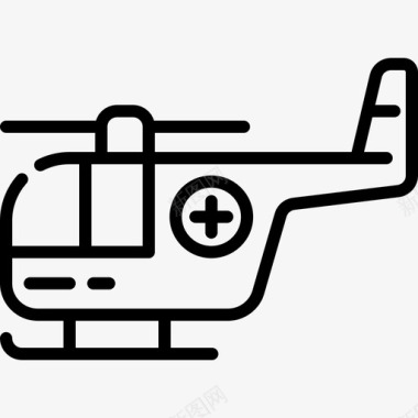 直升机医疗48直线型图标图标