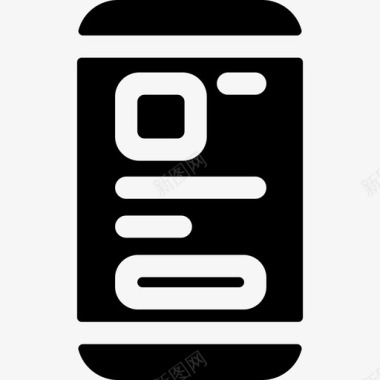 智能手机智能设备5已填充图标图标