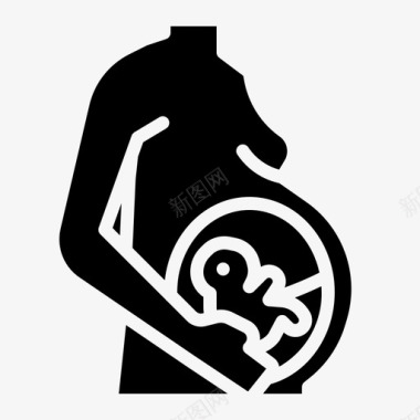 怀孕婴儿医疗图标图标
