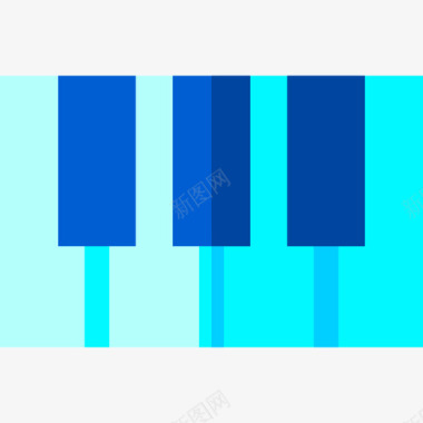 钢琴风景艺术6平面图标图标