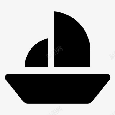 帆船渔船划船图标图标