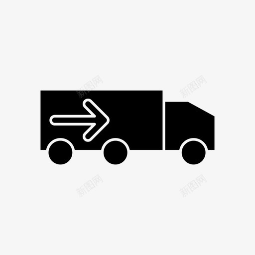 卡车物流货物交货图标svg_新图网 https://ixintu.com 交货 卡车物流 用户界面图示符 装运 货物