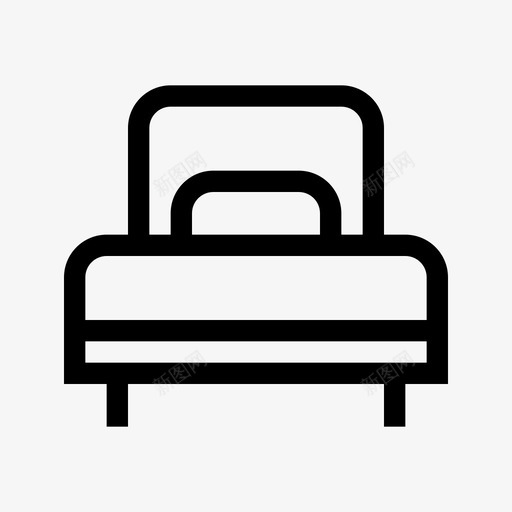 小床轮廓家具轮廓图标svg_新图网 https://ixintu.com 家具轮廓 小床 轮廓