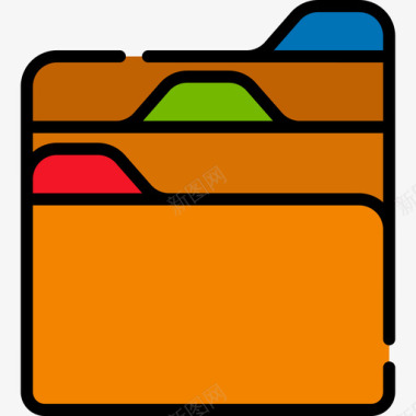 文件夹whatsapp3线性颜色图标图标