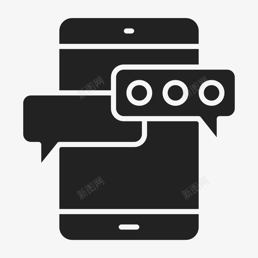 短信手机智能手机图标svg_新图网 https://ixintu.com 工具 手机 智能手机 短信 语音泡泡