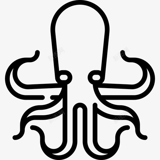 章鱼动物与自然3直系图标svg_新图网 https://ixintu.com 动物与自然3 直系 章鱼