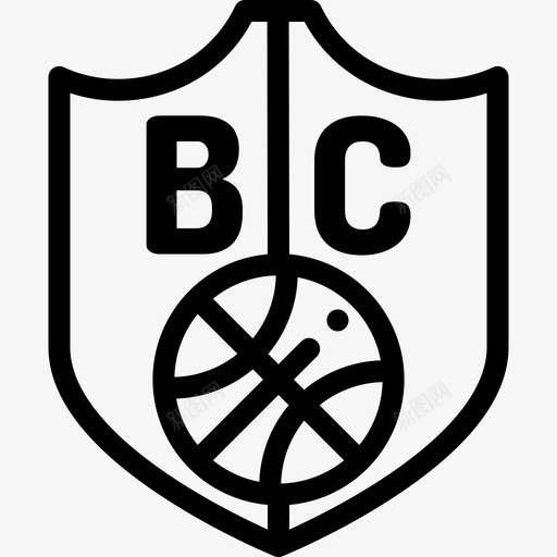 徽章篮球二队直线型图标svg_新图网 https://ixintu.com 徽章 直线型 篮球二队