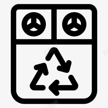 回收箱分类双面图标图标