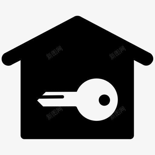 房屋保安房屋保险房屋钥匙图标svg_新图网 https://ixintu.com 上锁的房子 房地产 房屋保安 房屋保险 房屋钥匙