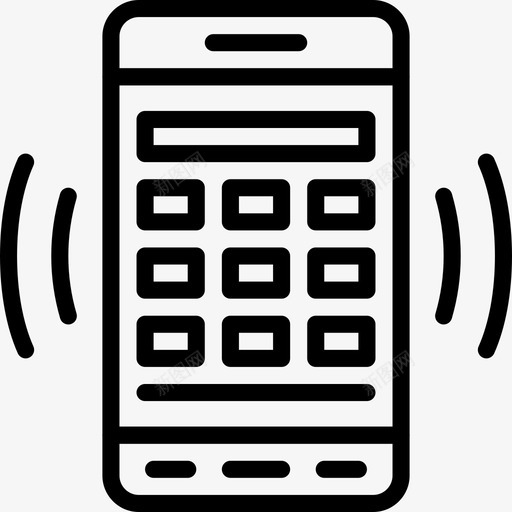 智能手机基本款11线性图标svg_新图网 https://ixintu.com 基本款11 智能手机 线性
