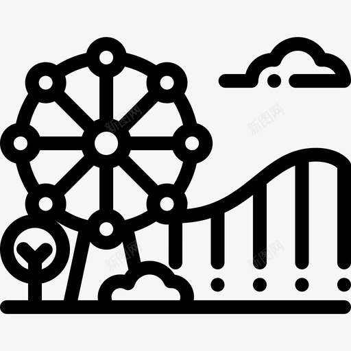 车轮过山车公平12直线图标svg_新图网 https://ixintu.com 公平12 直线 车轮过山车