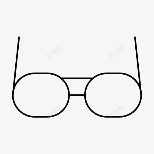 眼镜太阳镜视觉图标svg_新图网 https://ixintu.com 太阳镜 用户界面轮廓 眼镜 视觉
