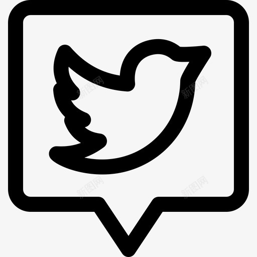 Twitter通讯78线性图标svg_新图网 https://ixintu.com Twitter 线性 通讯78