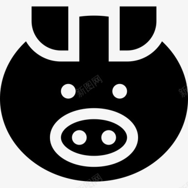 猪农历新年十馅的图标图标