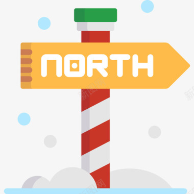 北极圣诞105平坦图标图标