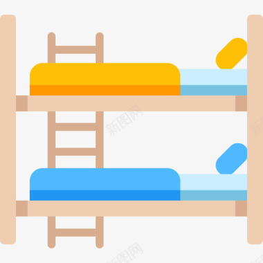 双层床早餐3公寓图标图标