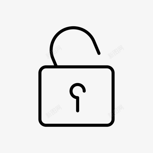 解锁安全简单图标svg_新图网 https://ixintu.com 安全 解锁 设计简单