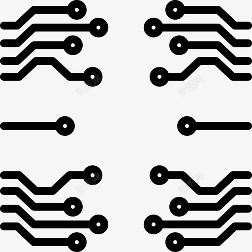 it电路电子图标svg_新图网 https://ixintu.com it 主板 信息 信息技术 电子 电路