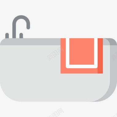 浴缸水管工工具和元件3扁平图标图标