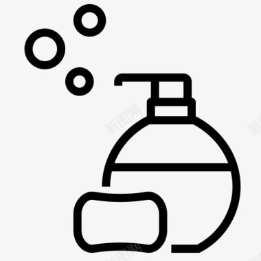 肥皂浴室清洁剂图标图标