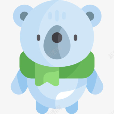 北极熊冬季6扁平图标图标