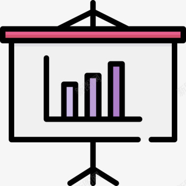 投影屏幕文具21线颜色图标图标