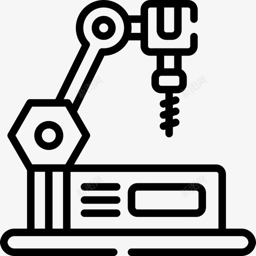 工业机器人机器人学6线性图标svg_新图网 https://ixintu.com 工业机器人 机器人学6 线性