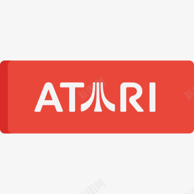 Atari视频游戏徽标扁平图标图标
