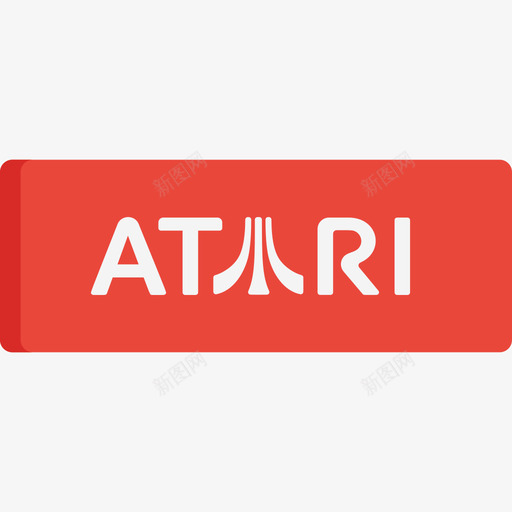Atari视频游戏徽标扁平图标svg_新图网 https://ixintu.com Atari 扁平 视频游戏徽标