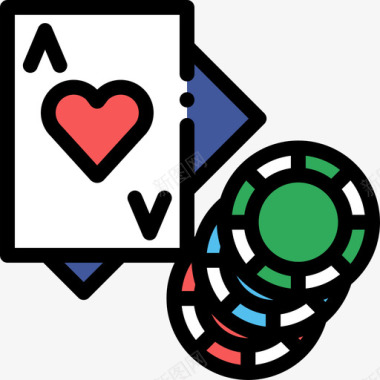 扑克赌博赌博赌博线颜色图标图标