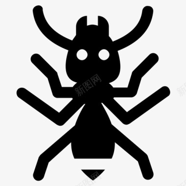 蚂蚁桃金娘昆虫图标图标