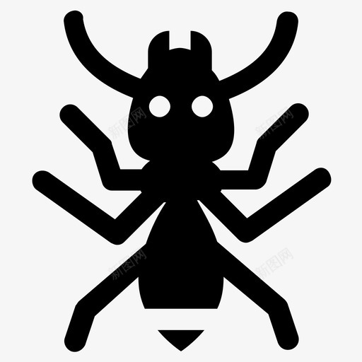 蚂蚁桃金娘昆虫图标svg_新图网 https://ixintu.com 害虫控制字形图标 无脊椎动物 昆虫 桃金娘 热带昆虫 蚂蚁