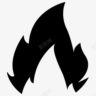 火燃烧的火火焰图标图标