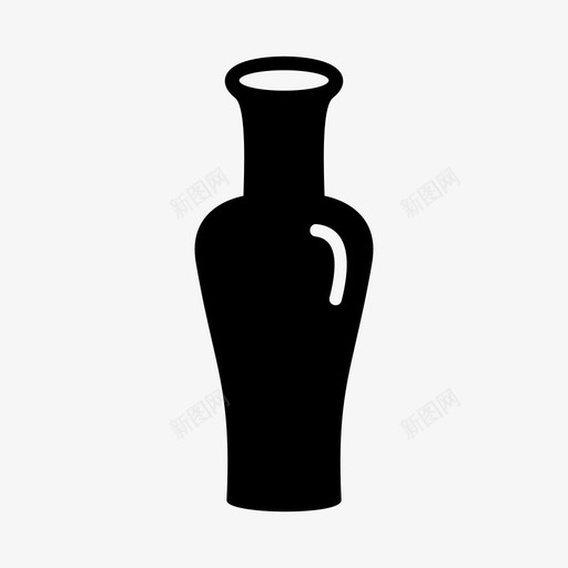 花瓶装饰花图标svg_新图网 https://ixintu.com 壶 花 花瓶 花瓶图标 装饰 陶器