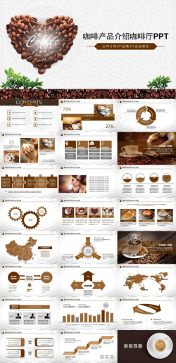 二维码宣传背景咖啡产品介绍咖啡厅宣传推广