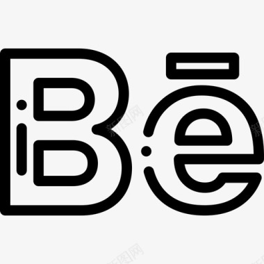 Behance社交媒体36线性图标图标