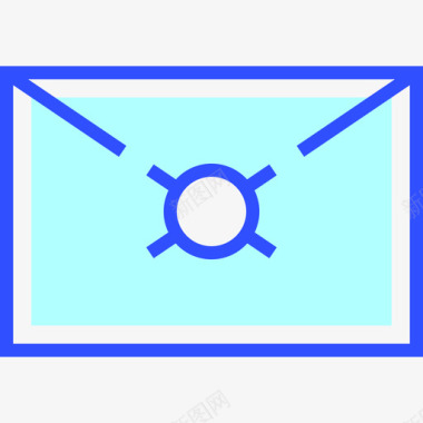 垃圾邮件网络安全线性颜色图标图标