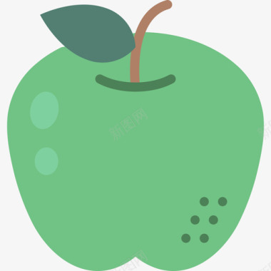 苹果美食6扁平图标图标