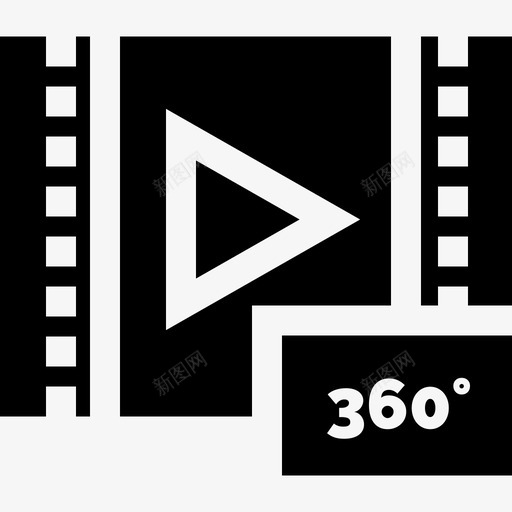 360视频360视图8填充图标svg_新图网 https://ixintu.com 360视图8 360视频 填充