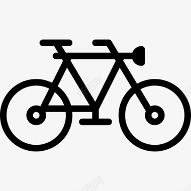 自行车生态70直线型图标图标