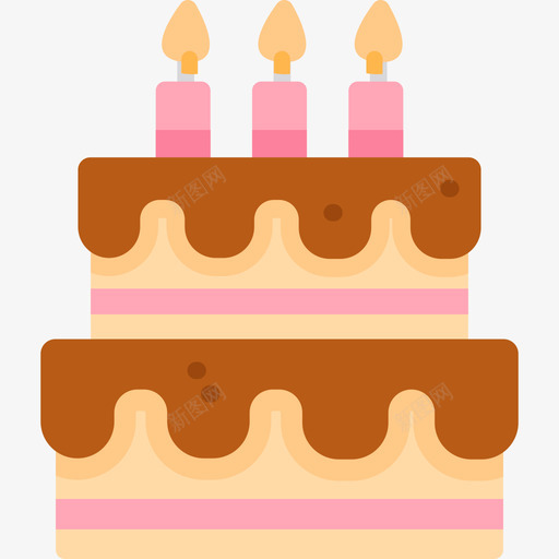 生日蛋糕25岁生日扁平图标svg_新图网 https://ixintu.com 25岁生日 扁平 生日蛋糕