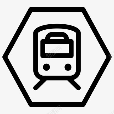 列车标志班车车站图标图标