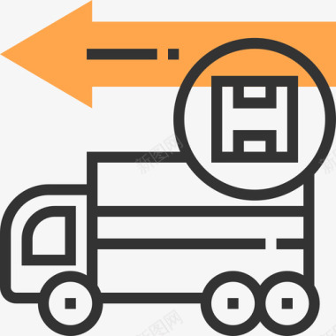 送货车营销策略2黄影图标图标