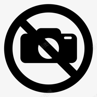 禁止拍照禁止签字禁止标志图标图标