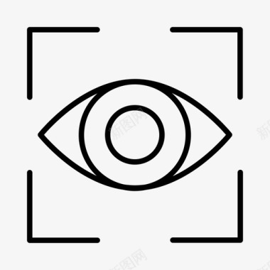 眼睛扫描反乌托邦眼睛扫描仪图标图标